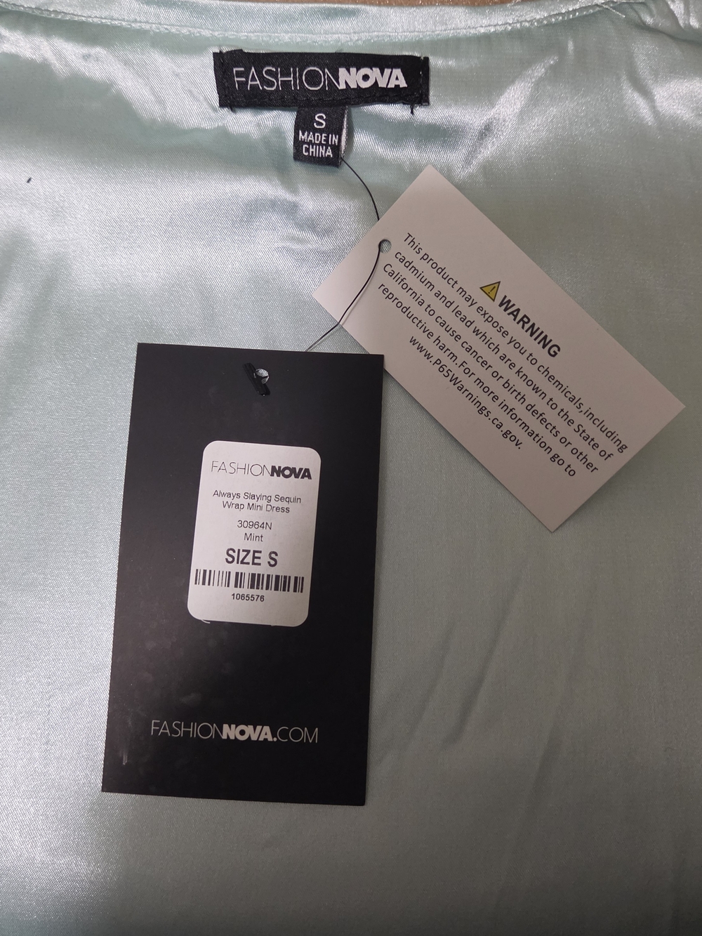Fashion Nova S Mini Dress Light Blue & Satin - Picture 8 of 10